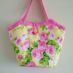 - Handmade Pink Summer Floral Bucket Shoulder Bag