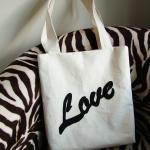 - Heavyweight Canvas Love Tote/book Bag - Fully..