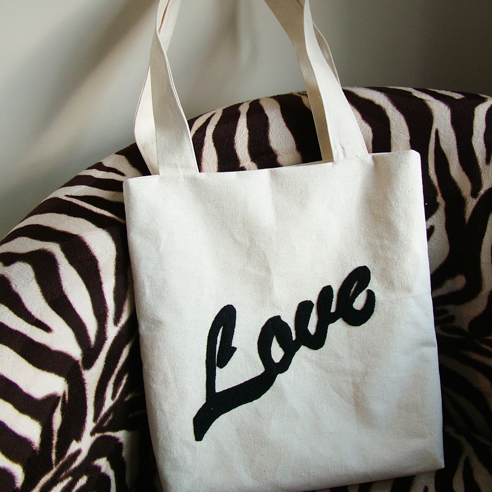 - Heavyweight Canvas Love Tote/book Bag - Fully Lined